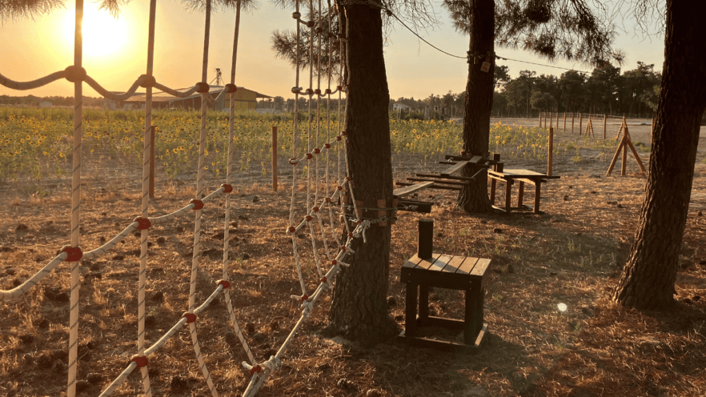 parque de cuerdas en el pueblo de ávila